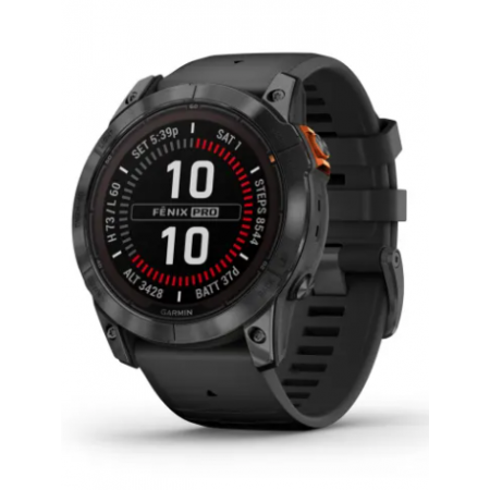 Garmin fenix 7X PRO SOLAR Slate Gray SS crni remen